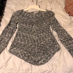 Mudd Off-the-Shoulder Gray Sweater